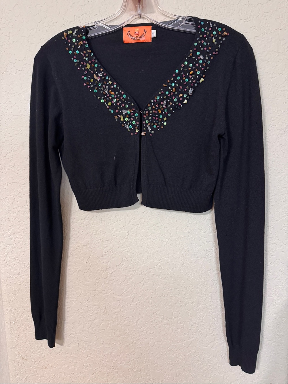Zoompy Paris Y2K Embellished Bolero Sweater size Small